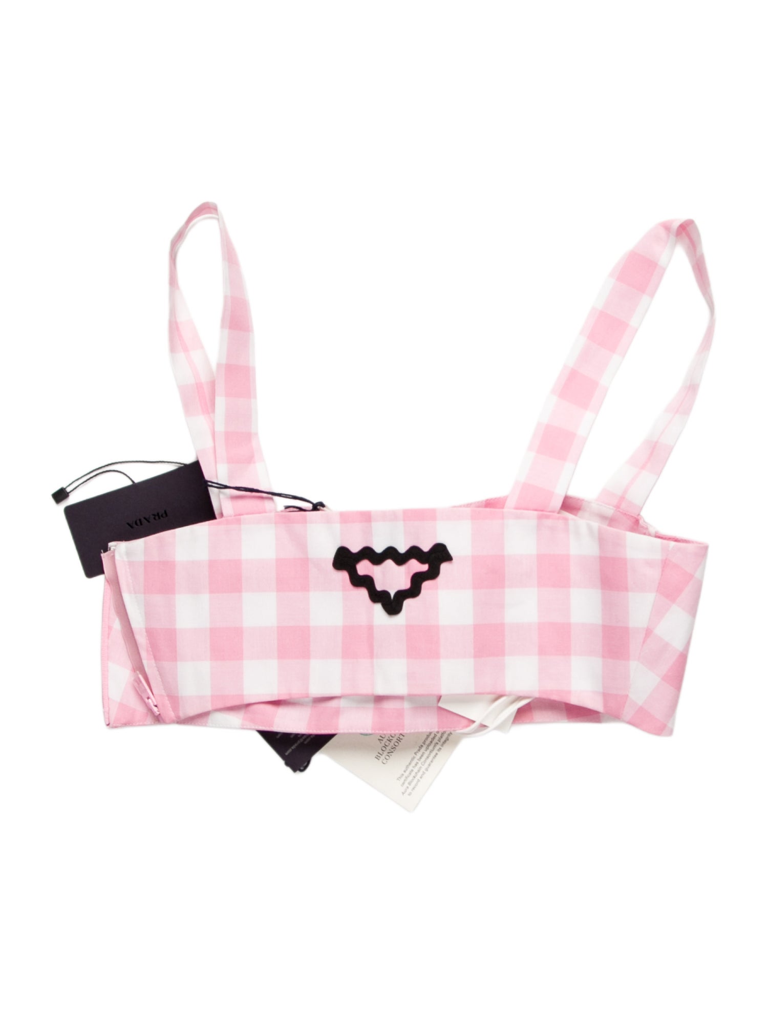 Prada 2023 Plaid Print Crop Top w/ Tags