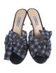 Prada Printed Bow Accents Slides