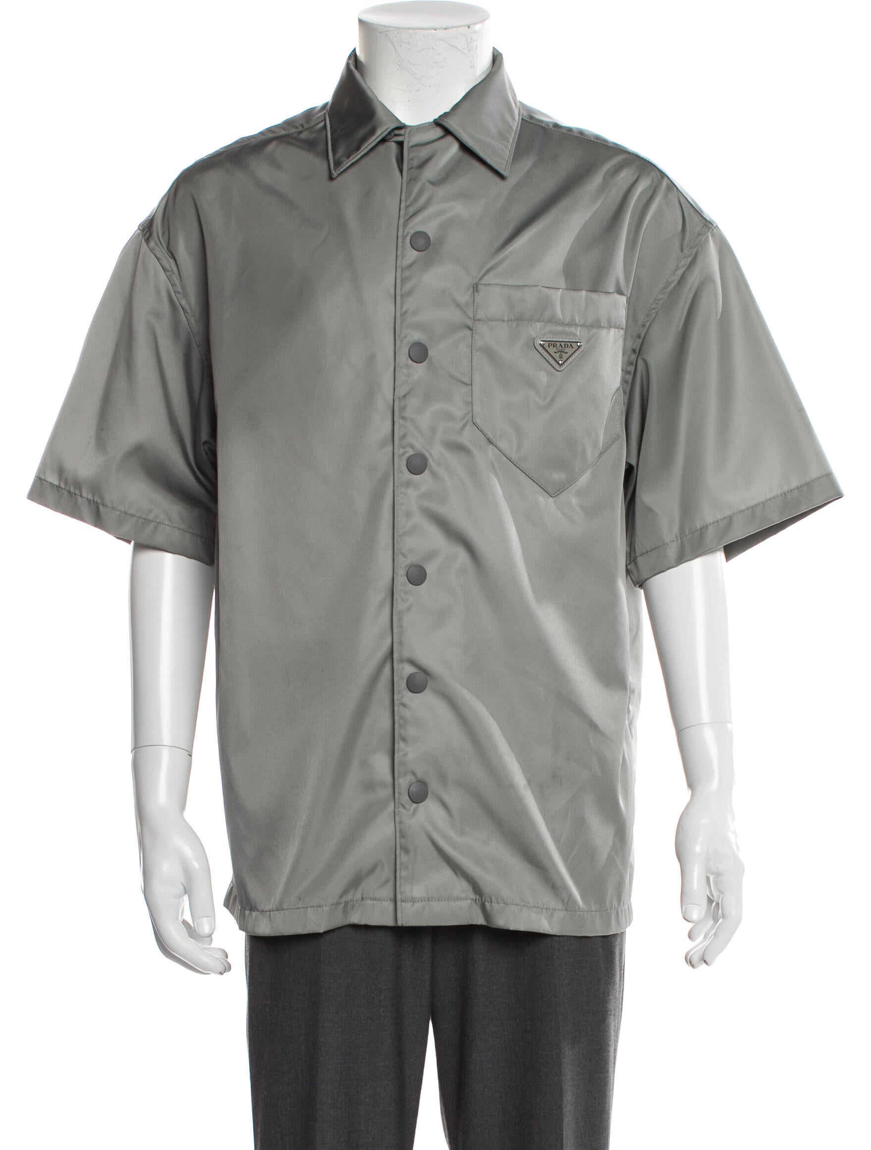 Prada 2022 Enameled Metal Triangle Shirt