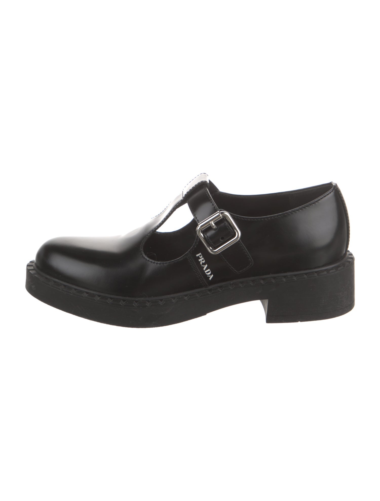 Prada Leather Mary Jane Flats