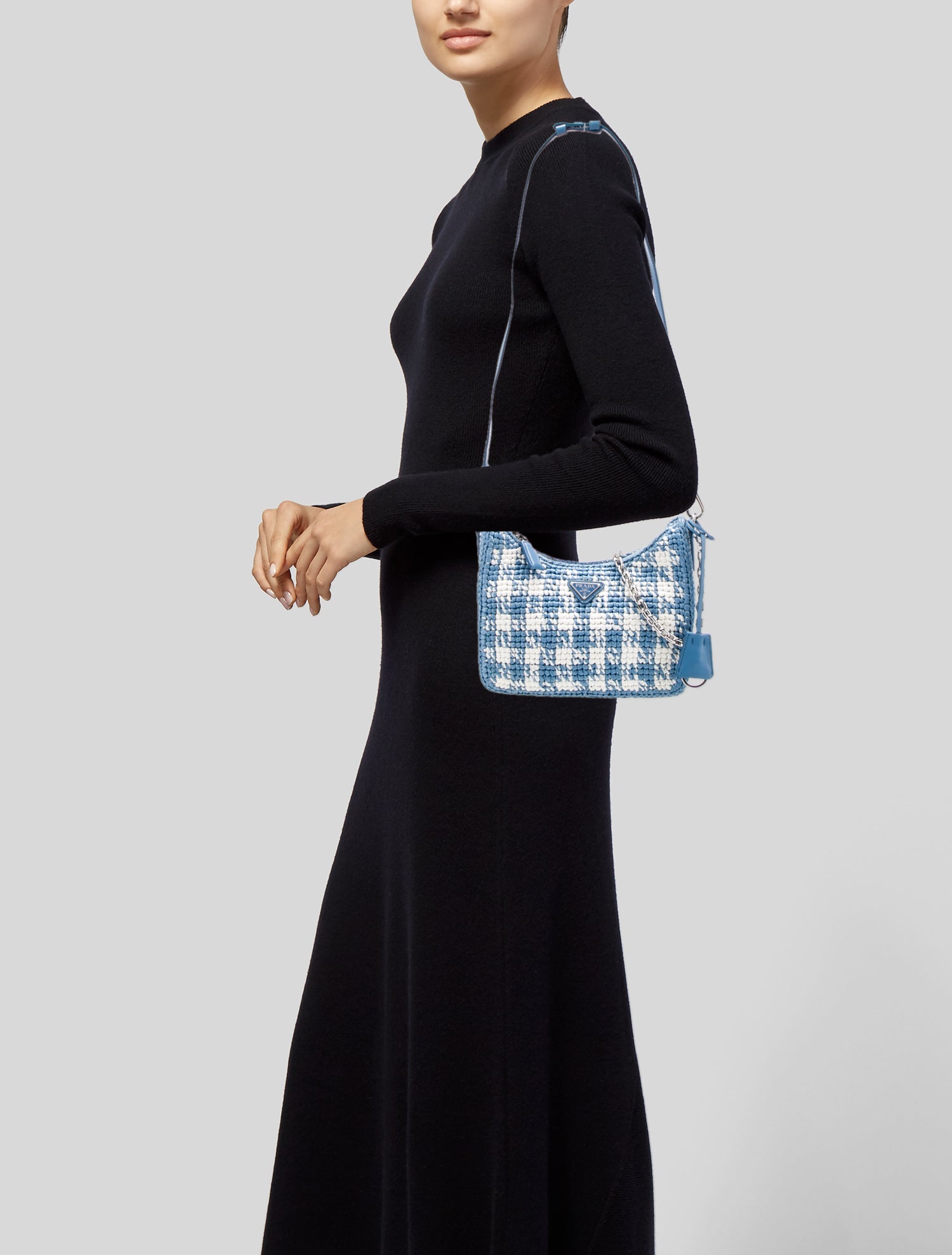 Prada Enameled Metal Triangle Re-Edition 2000 Mini