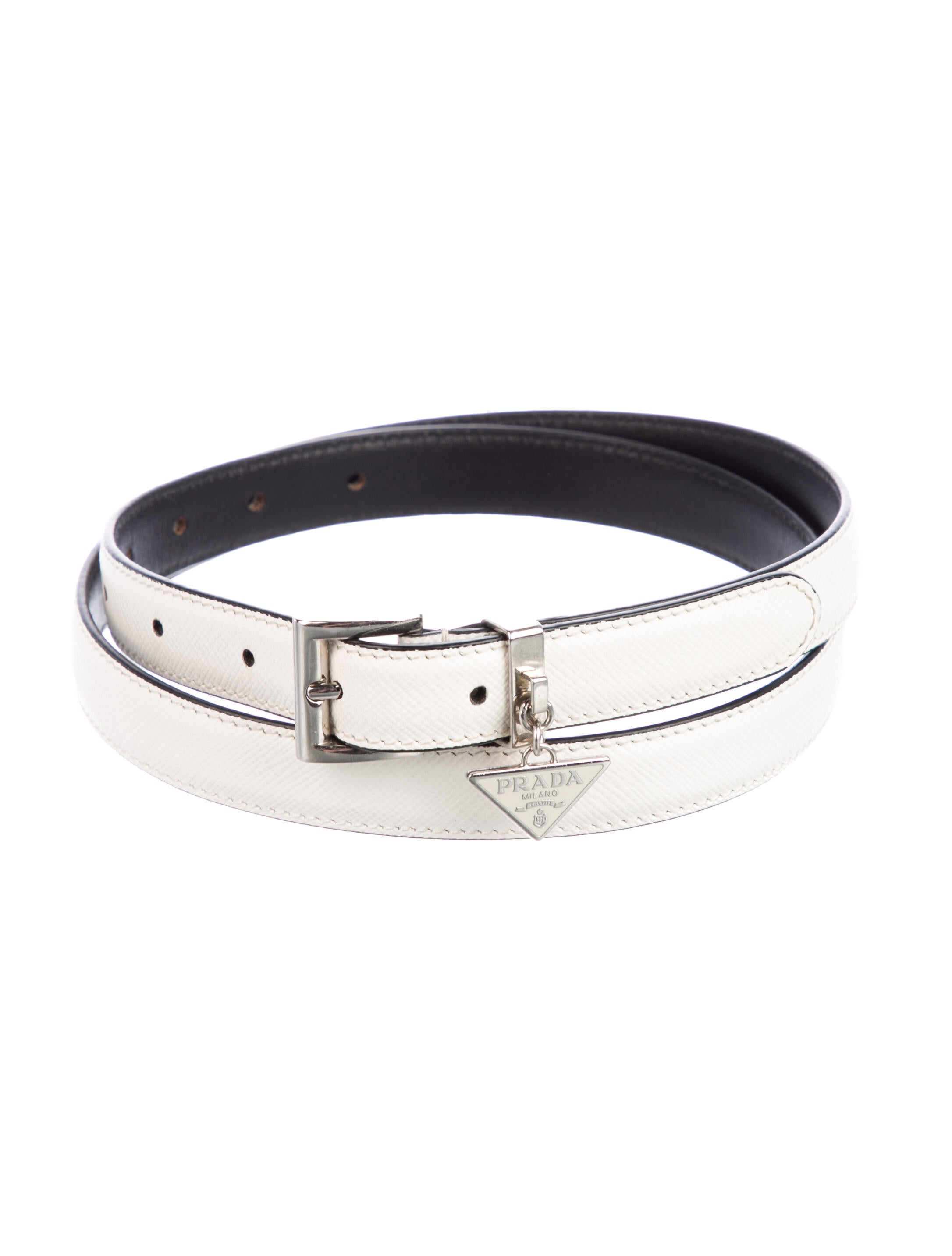 Prada Saffiano Metal Leather Saffiano Leather Belt