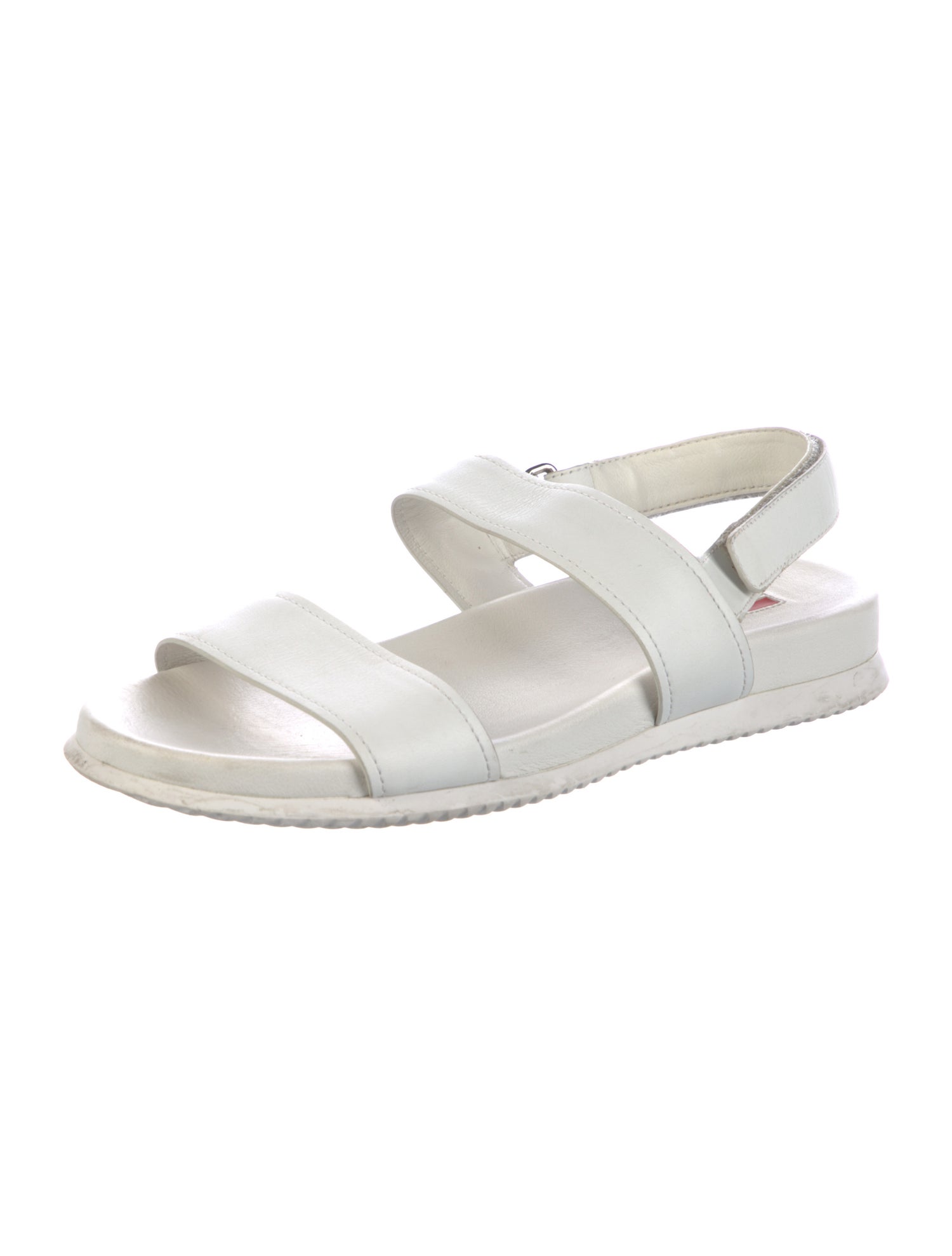 Prada Sport Leather Slingback Flats