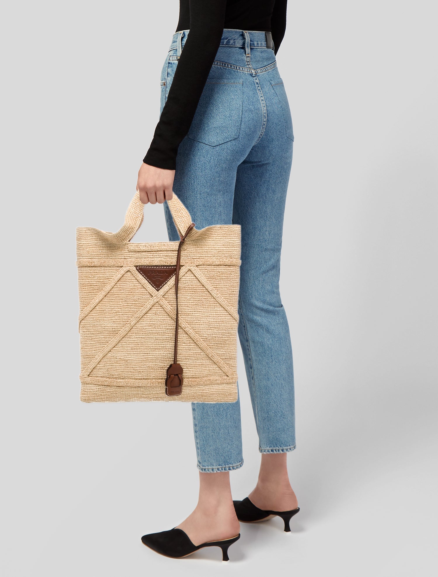 Prada Raffia Tote