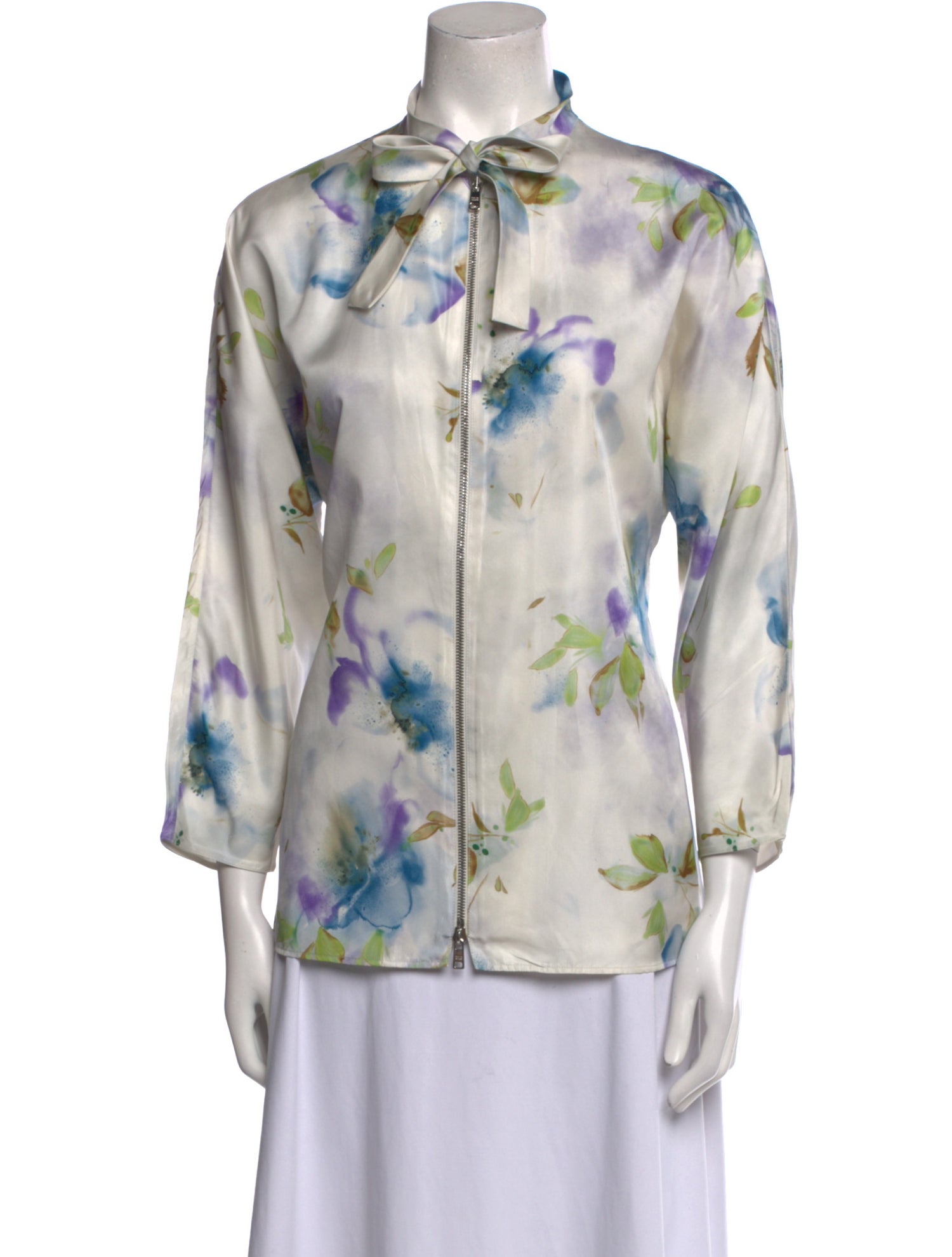 Prada 2021 Silk Button-Up Top