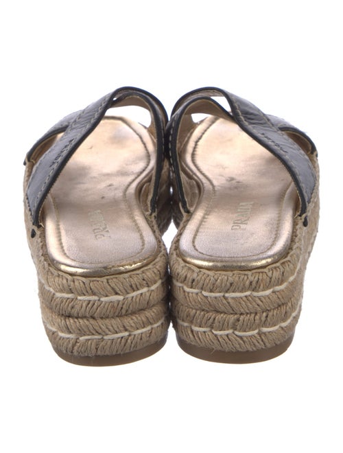 Prada Leather Colorblock Pattern Espadrilles