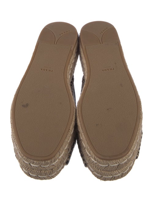 Prada Leather Colorblock Pattern Espadrilles