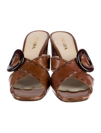 Prada Leather Slides