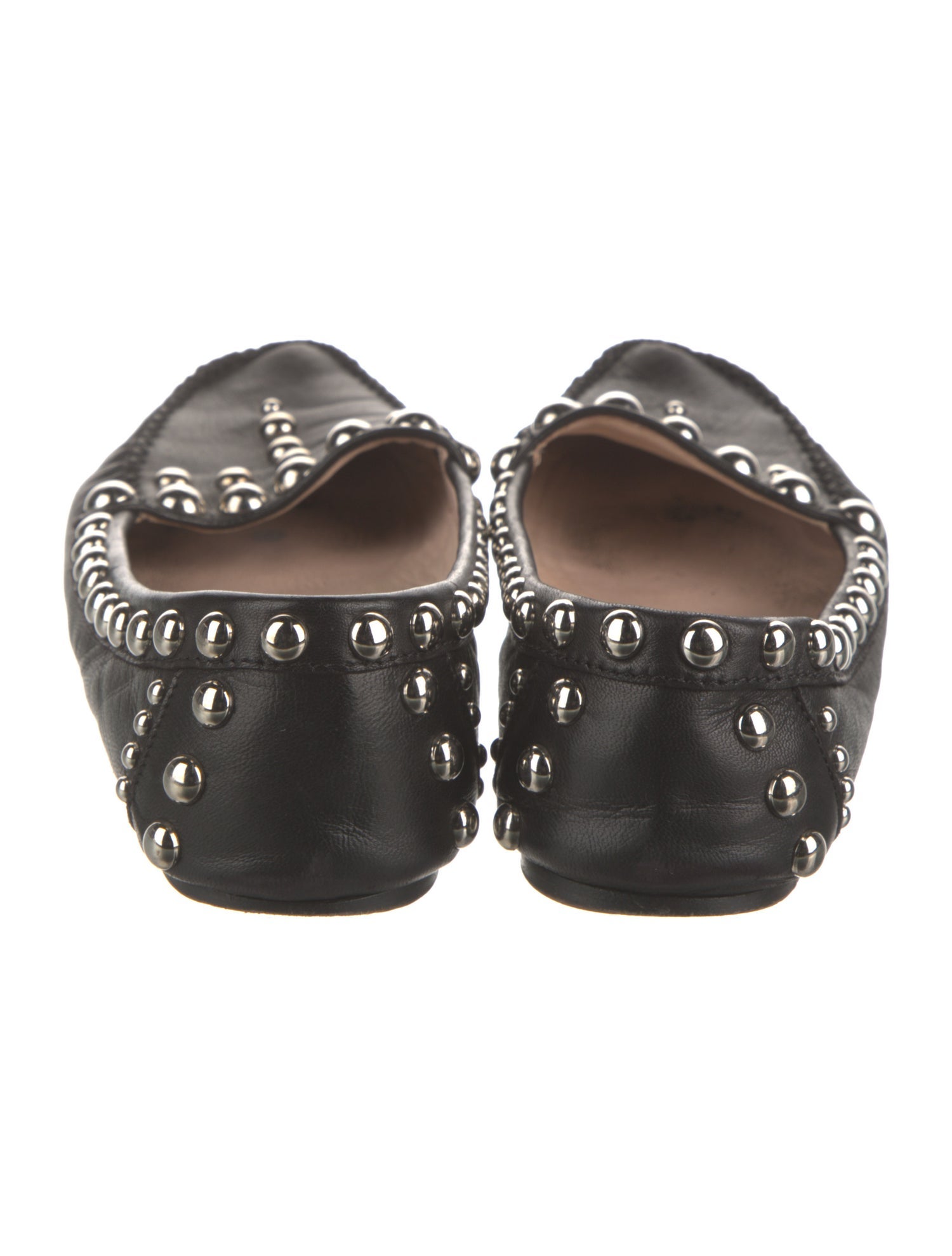 Prada Leather Tassel Accents Loafers