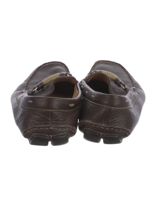 Prada Horsebit Accent Leather Moccasins
