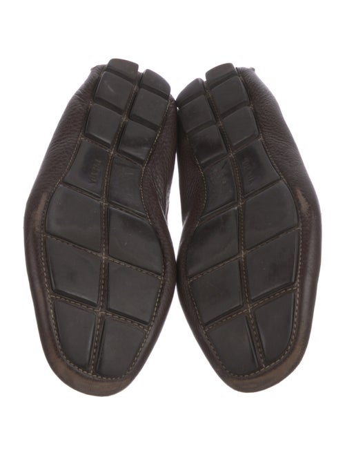 Prada Horsebit Accent Leather Moccasins