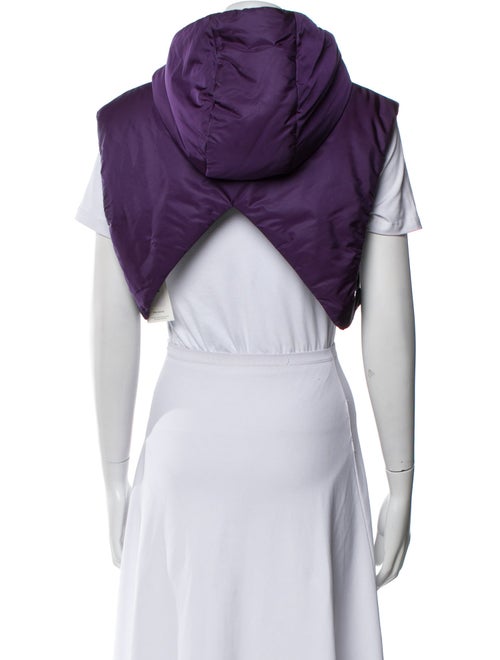 Prada 2020 Enameled Metal Triangle Puffer Coat