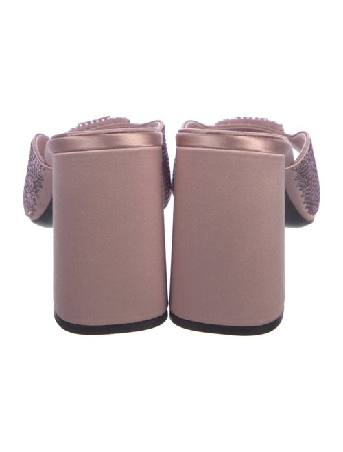 Prada Satin Crystal Embellishments Slides