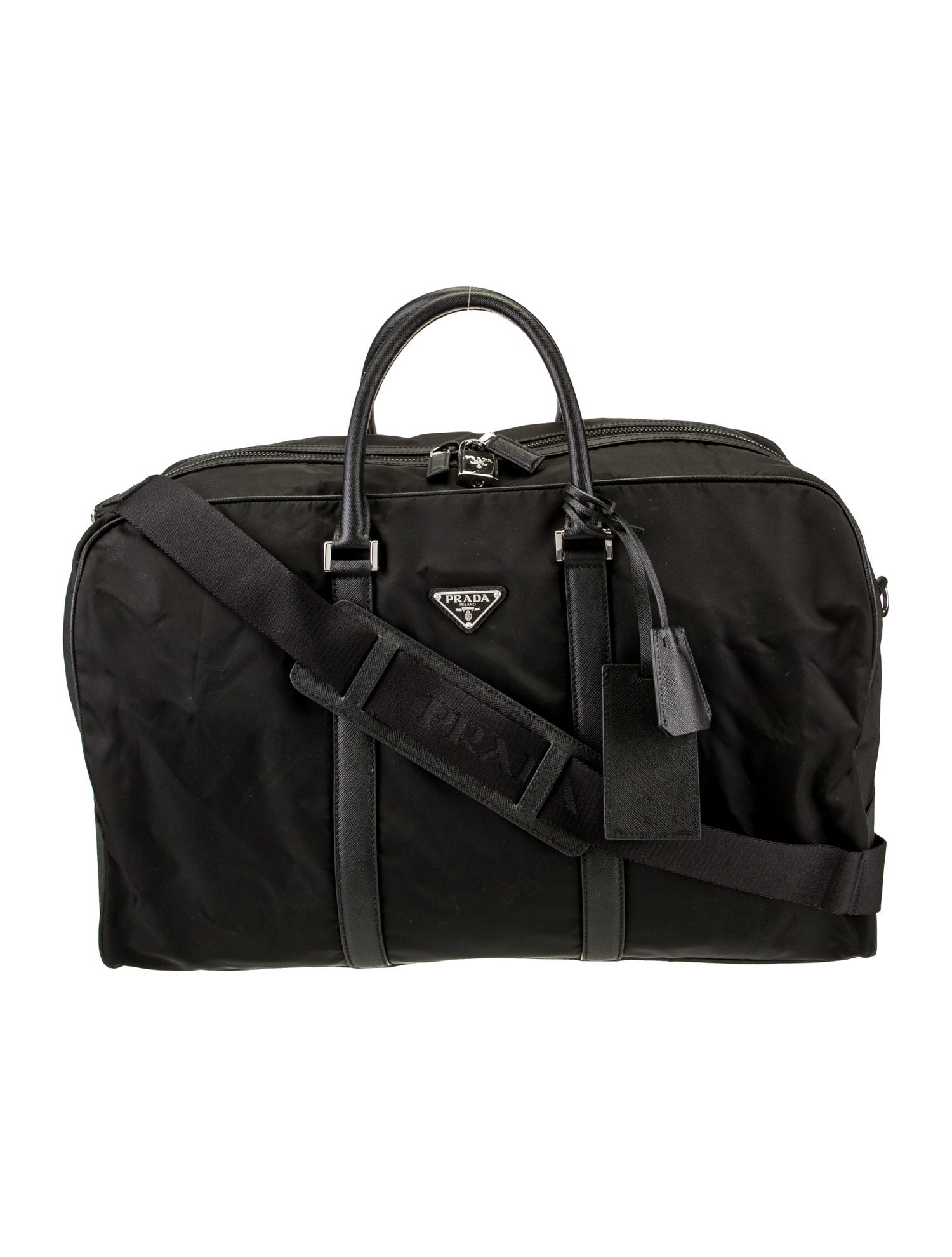 Prada Saffiano Leather Weekender Bag