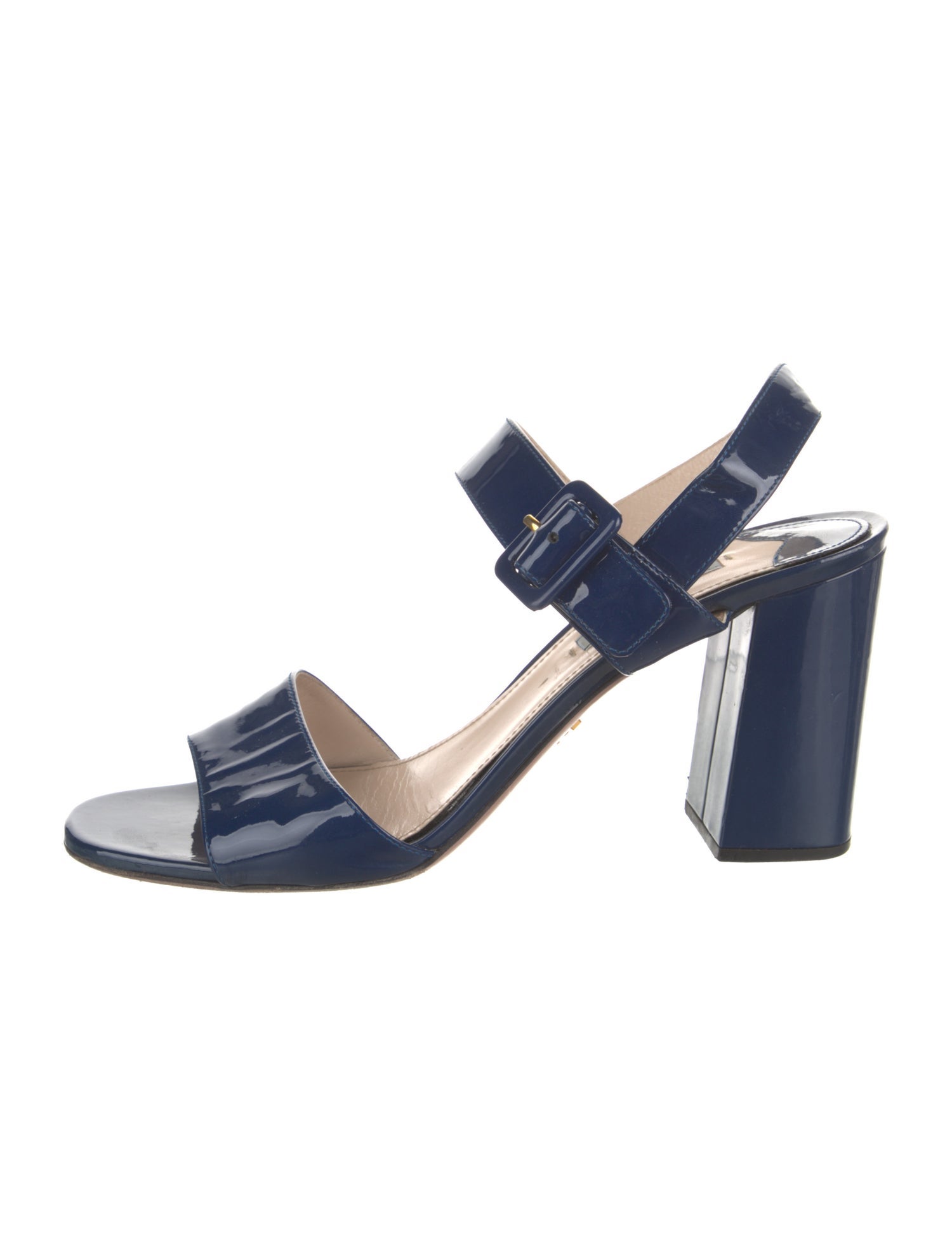 Prada Patent Leather Slingback Sandals