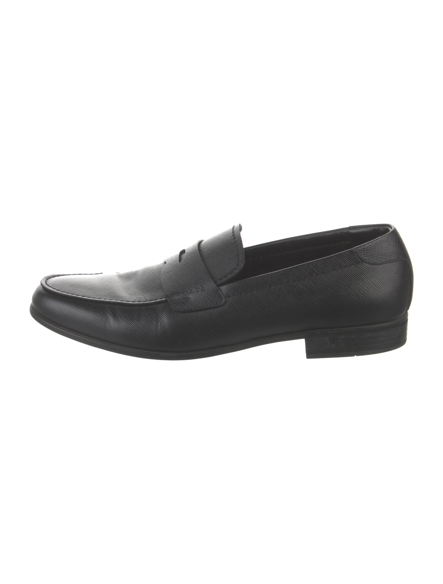 Prada Saffiano Leather Leather Dress Loafers