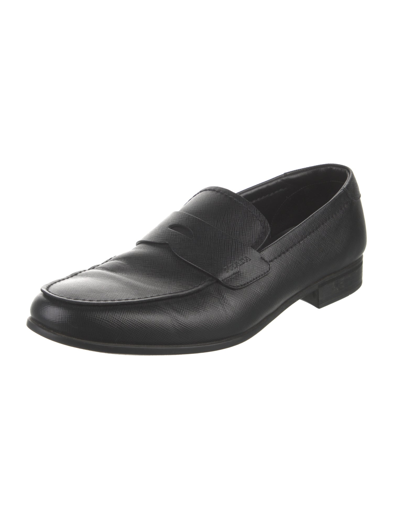 Prada Saffiano Leather Leather Dress Loafers