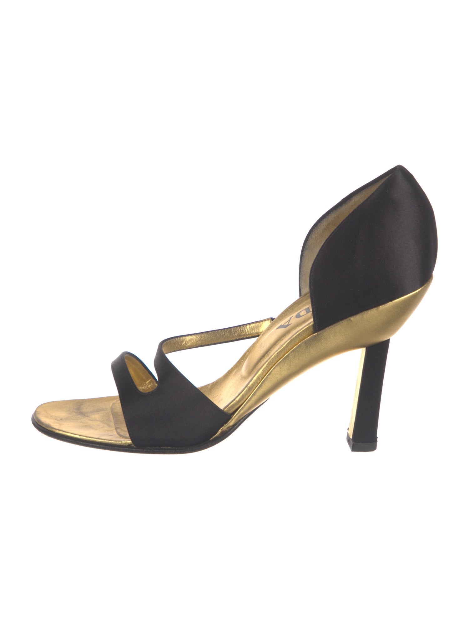 Prada Satin Colorblock Pattern Sandals