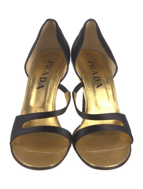 Prada Satin Colorblock Pattern Sandals