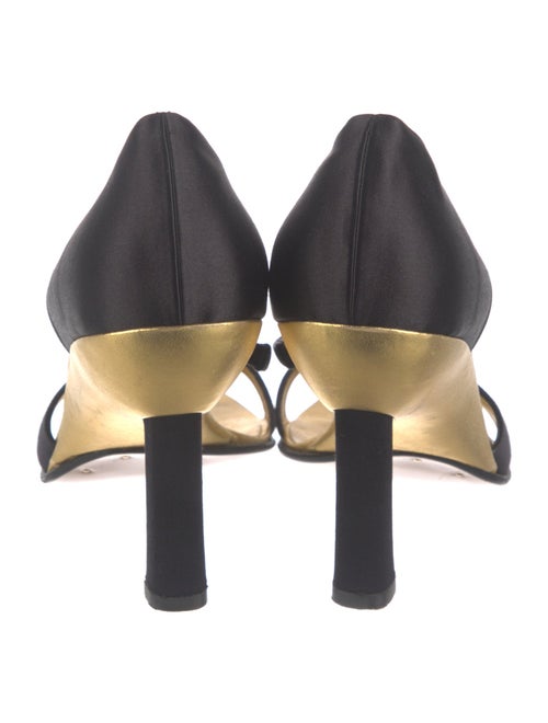 Prada Satin Colorblock Pattern Sandals