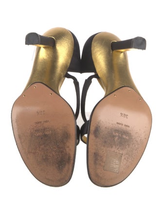 Prada Satin Colorblock Pattern Sandals