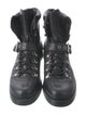 Prada Leather Studded Accents Lace-Up Boots