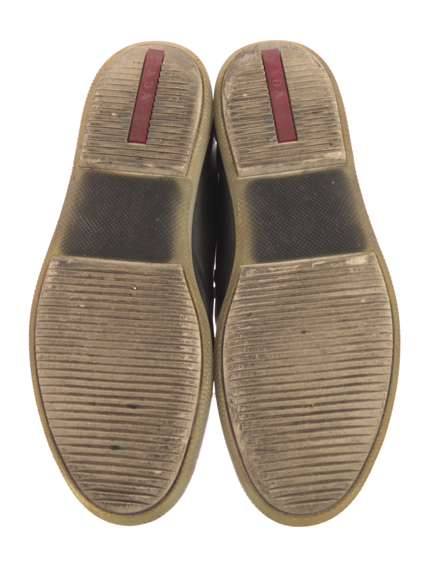 Prada Leather Colorblock Pattern Sneakers