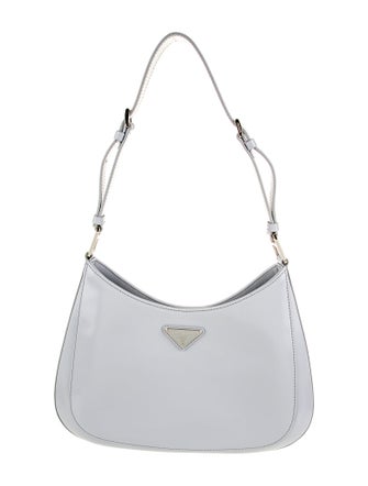 Prada Enameled Metal Triangle Cleo Large