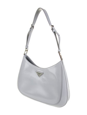 Prada Enameled Metal Triangle Cleo Large