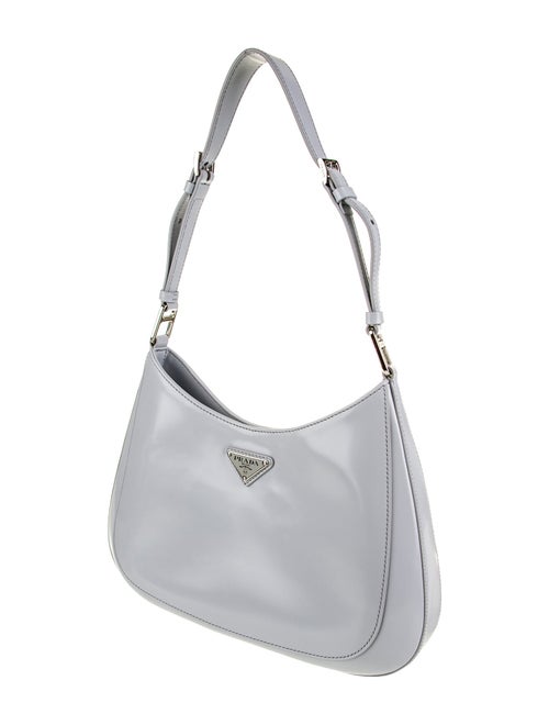 Prada Enameled Metal Triangle Cleo Large