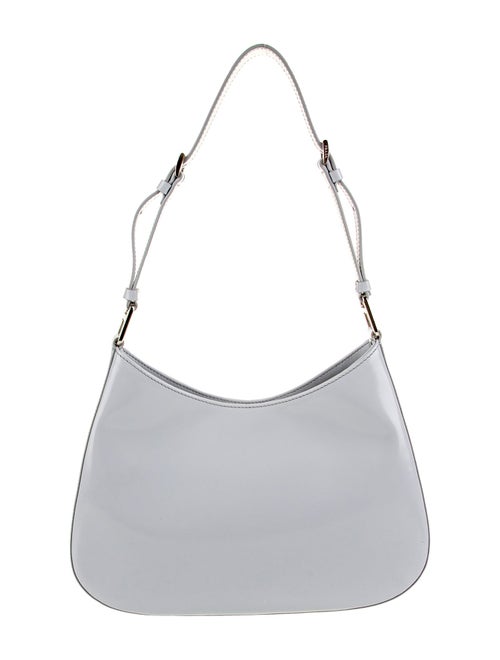 Prada Enameled Metal Triangle Cleo Large