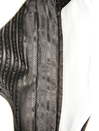 Prada Enameled Metal Triangle Cleo Large