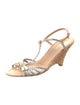 Prada Leather Bow Accents Slingback Sandals