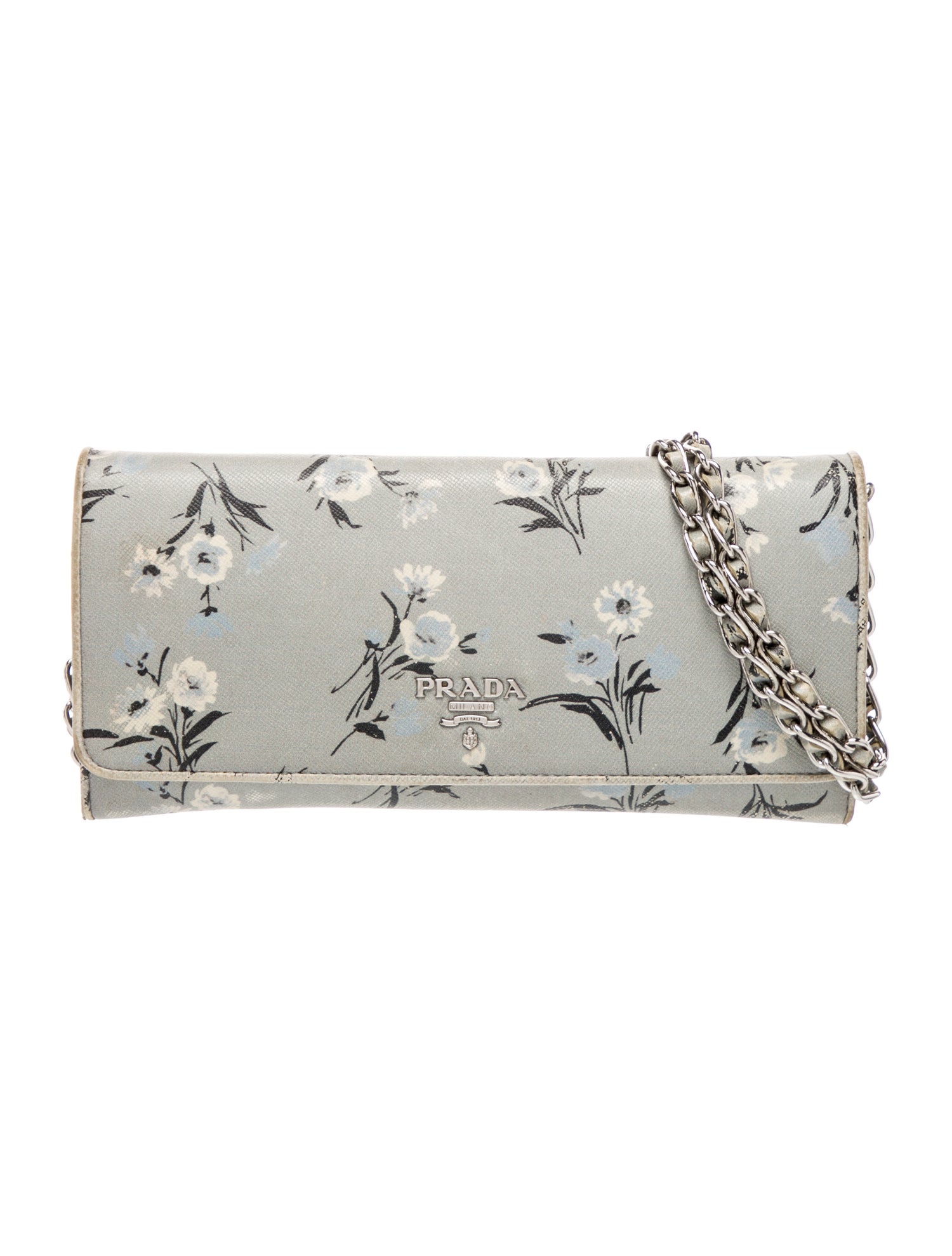 Prada Saffiano Character Leather Clutch