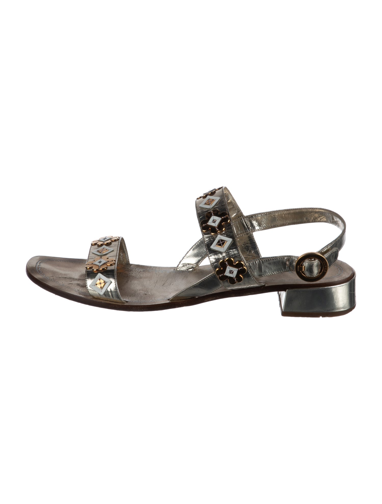 Prada Leather Slingback Sandals
