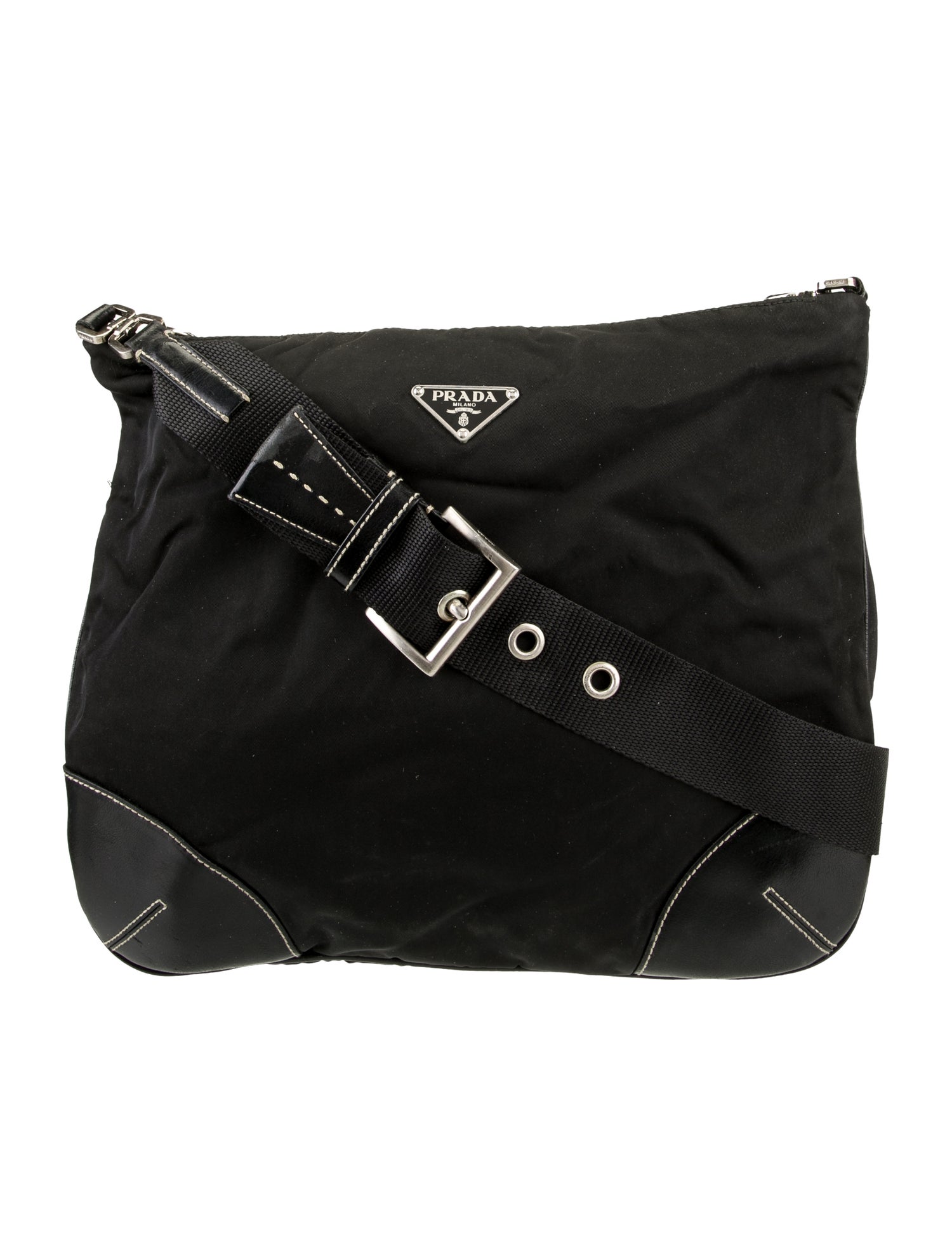 Prada Tessuto Nylon Messenger Bag Vintage