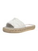 Prada Quilted Pattern Leather Espadrilles