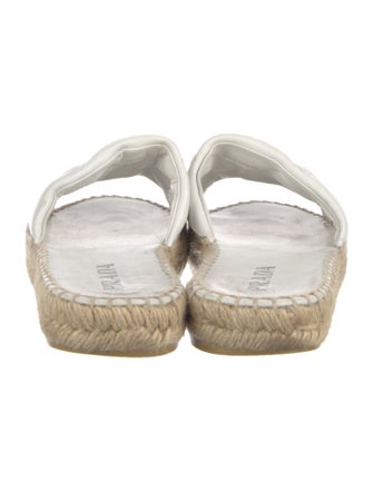 Prada Quilted Pattern Leather Espadrilles