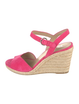 Prada Suede Colorblock Pattern Espadrilles