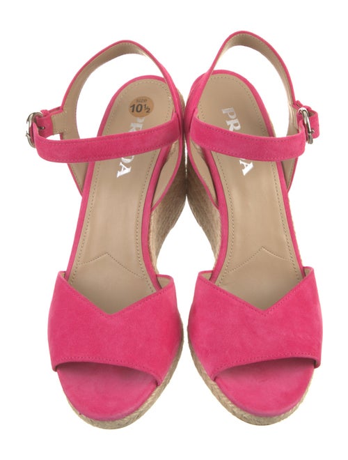 Prada Suede Colorblock Pattern Espadrilles