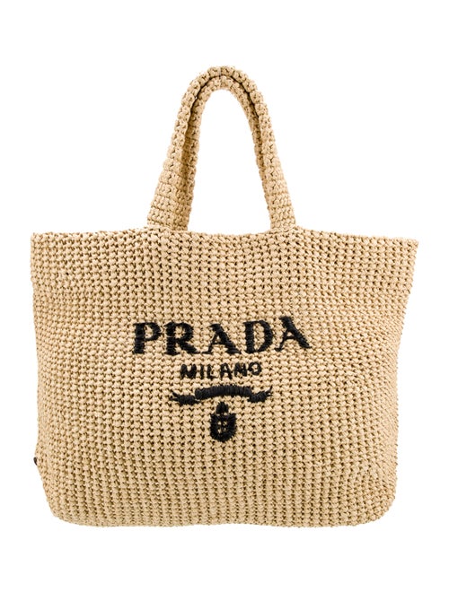 Prada Enameled Metal Triangle Tote