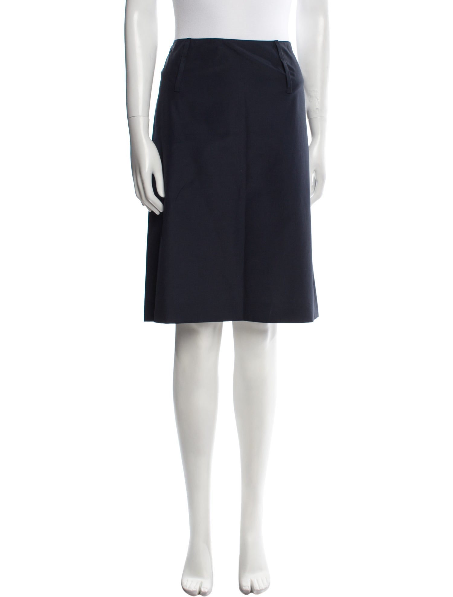Prada Pleated Accents Knee-Length Skirt