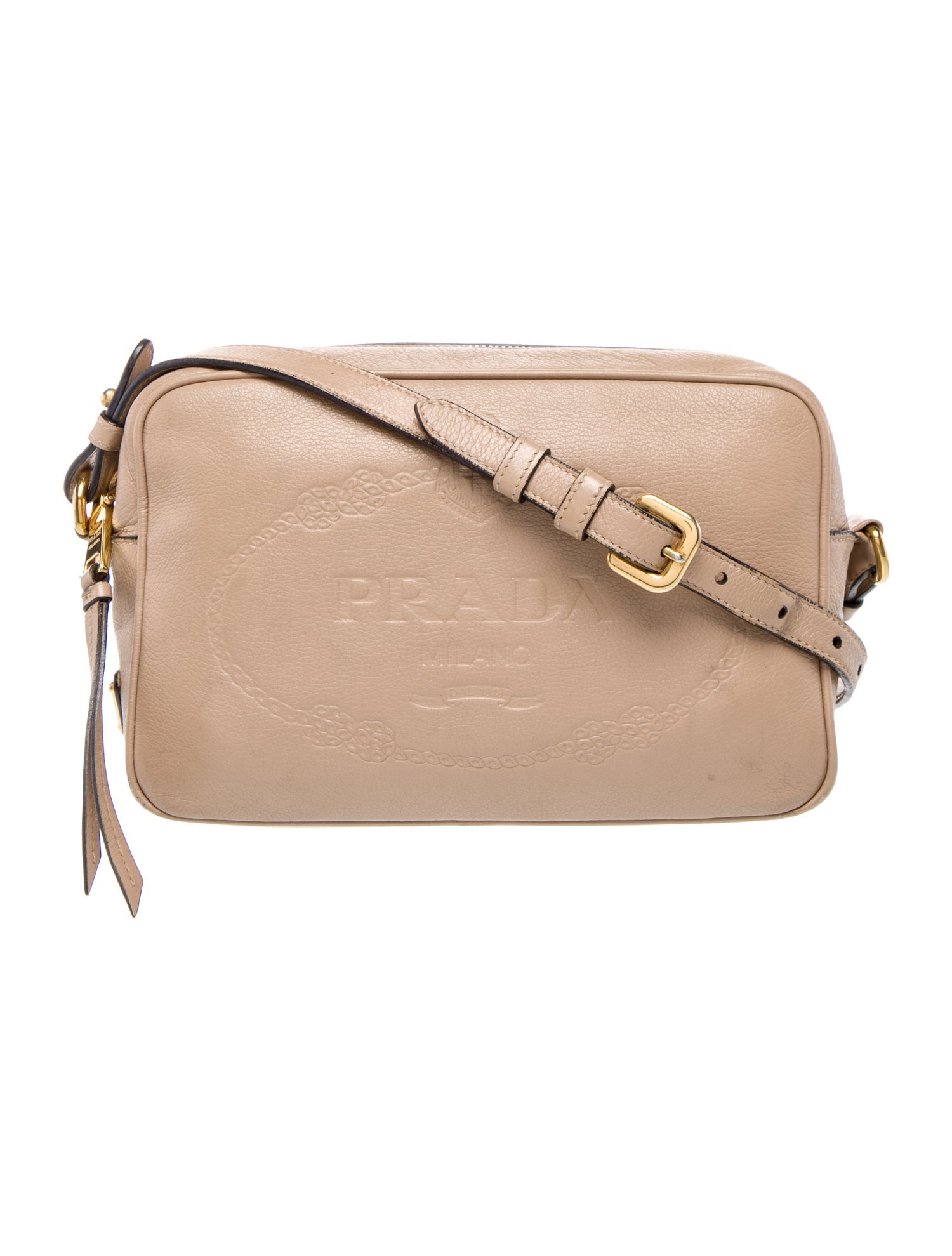 Prada Enameled Metal Triangle Camera