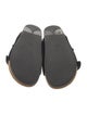 Prada Velvet Leather Trim Embellishment Slides