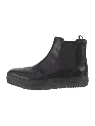 Prada Leather Chelsea Boots