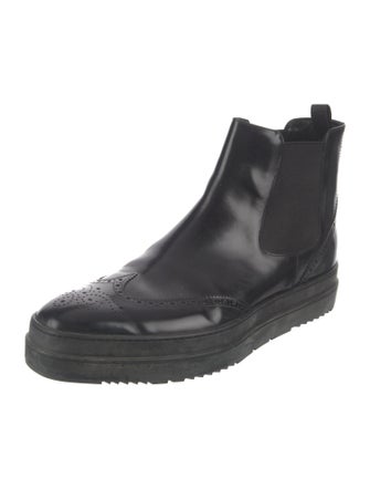 Prada Leather Chelsea Boots