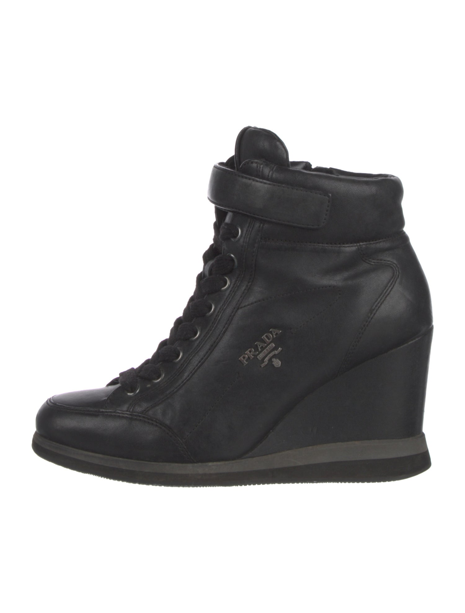 Prada Leather Lace-Up Boots
