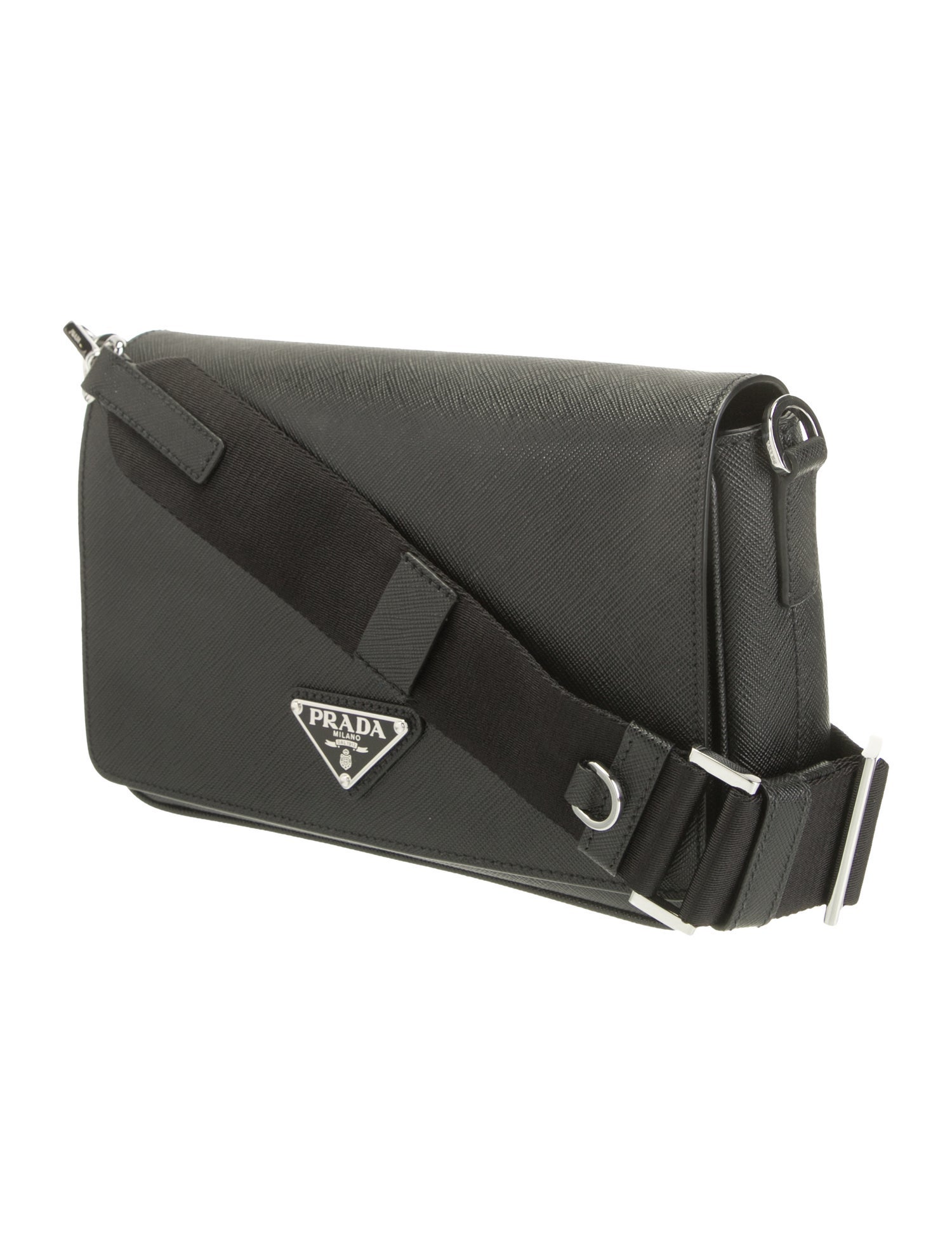 Prada Enameled Metal Triangle Metal w/ Tags