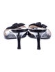Prada Patent Leather Bow Accents Slides