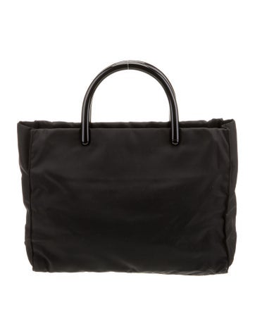 Prada Handle Bags Tessuto Nylon Top Bag 15 Vintage